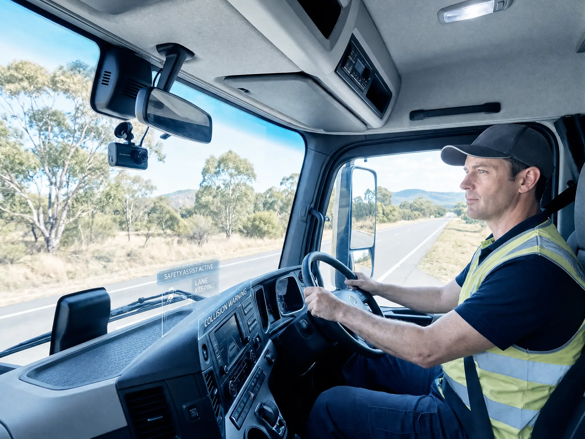 Driver management showing AI-powered safety monitoring and dashcam