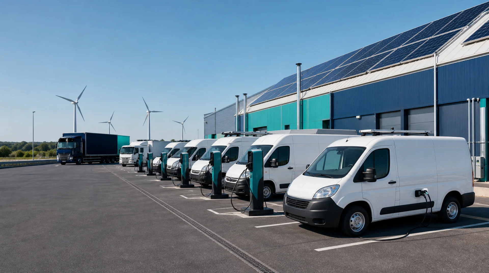 Modern fleet vehicles with advanced telematics technology