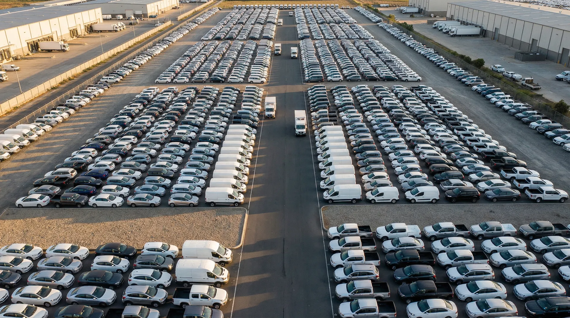 Commercial leased vehicles and fleet at Australian business location