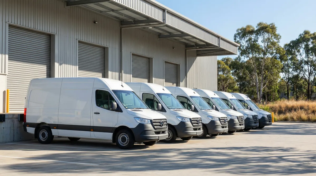 Asset tracking showing delivery van and equipment management