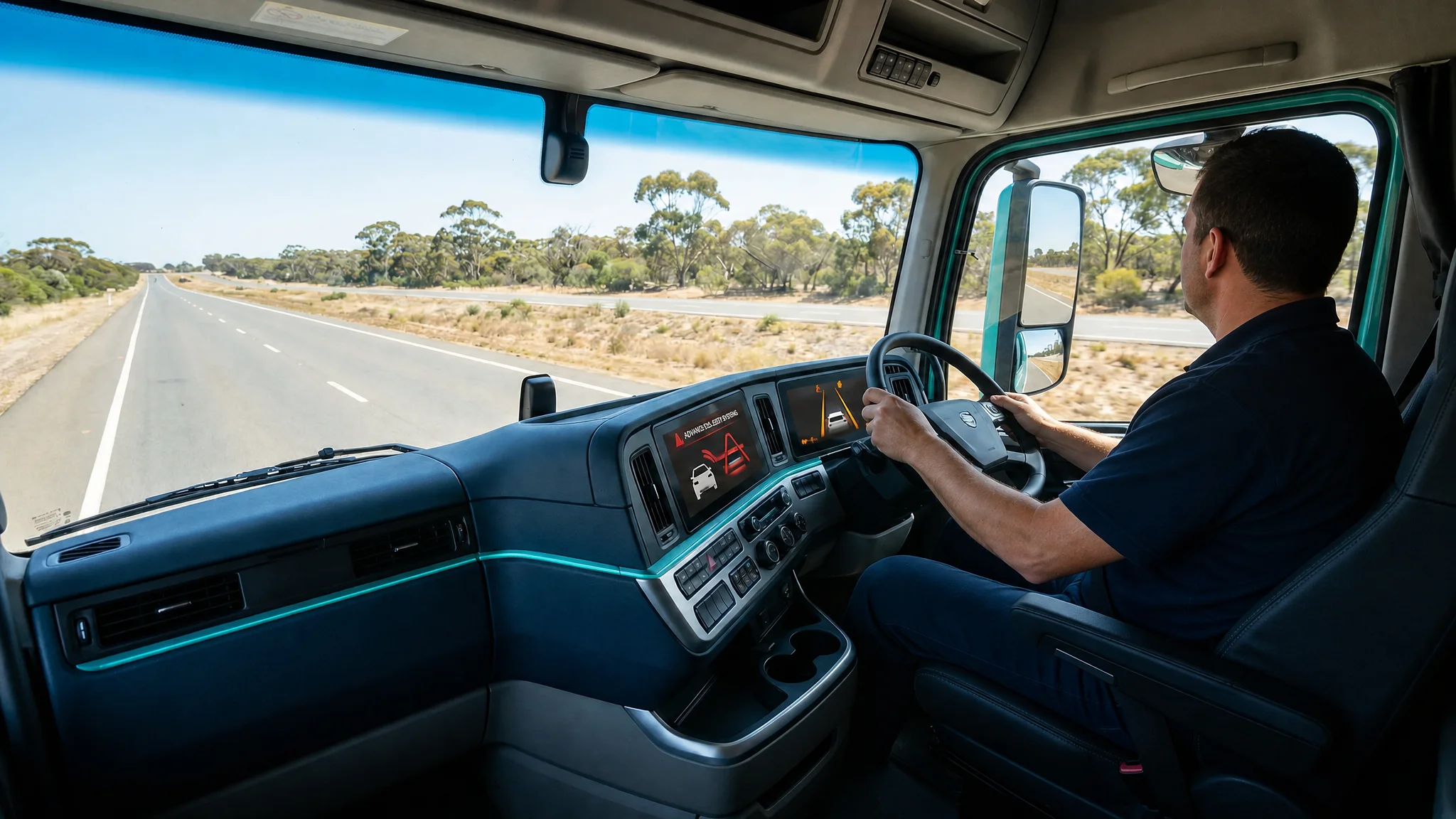 Advanced driver assistance system with forward collision warning and lane departure alerts for Australian fleet vehicles