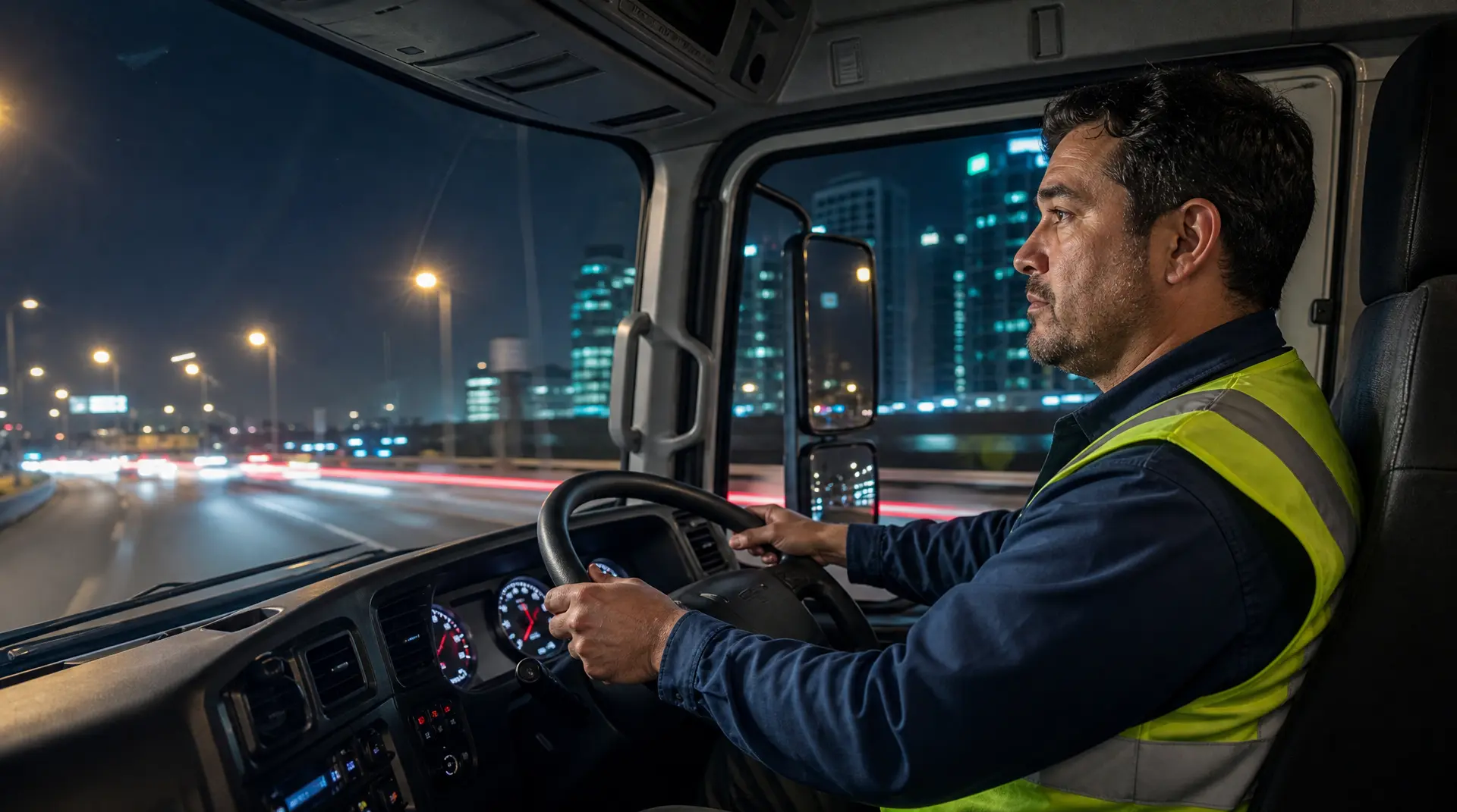 Driver behaviour monitoring dashboard with scorecards tracking speeding, harsh braking, and acceleration events