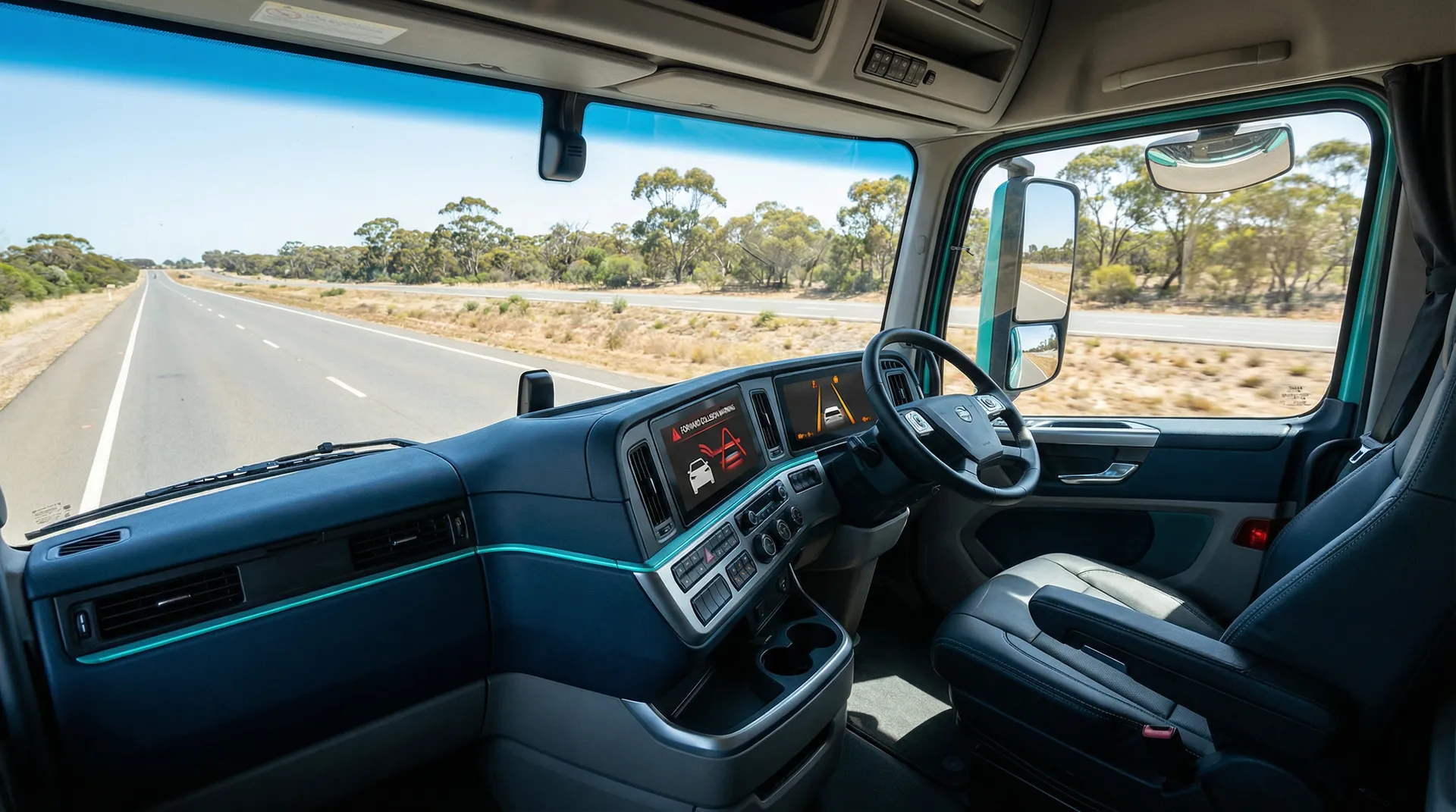Advanced driver assistance system with forward collision warning and lane departure alerts for Australian fleet vehicles