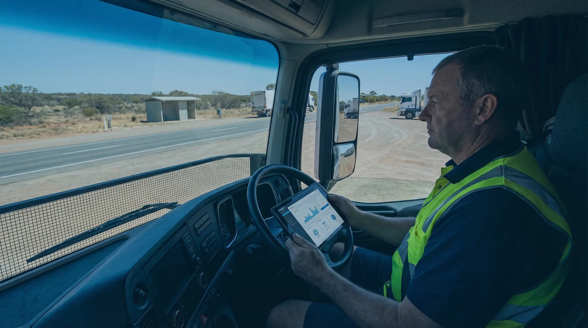 Electronic work diary EWD system for Australian heavy vehicle drivers ensuring NHVR compliance