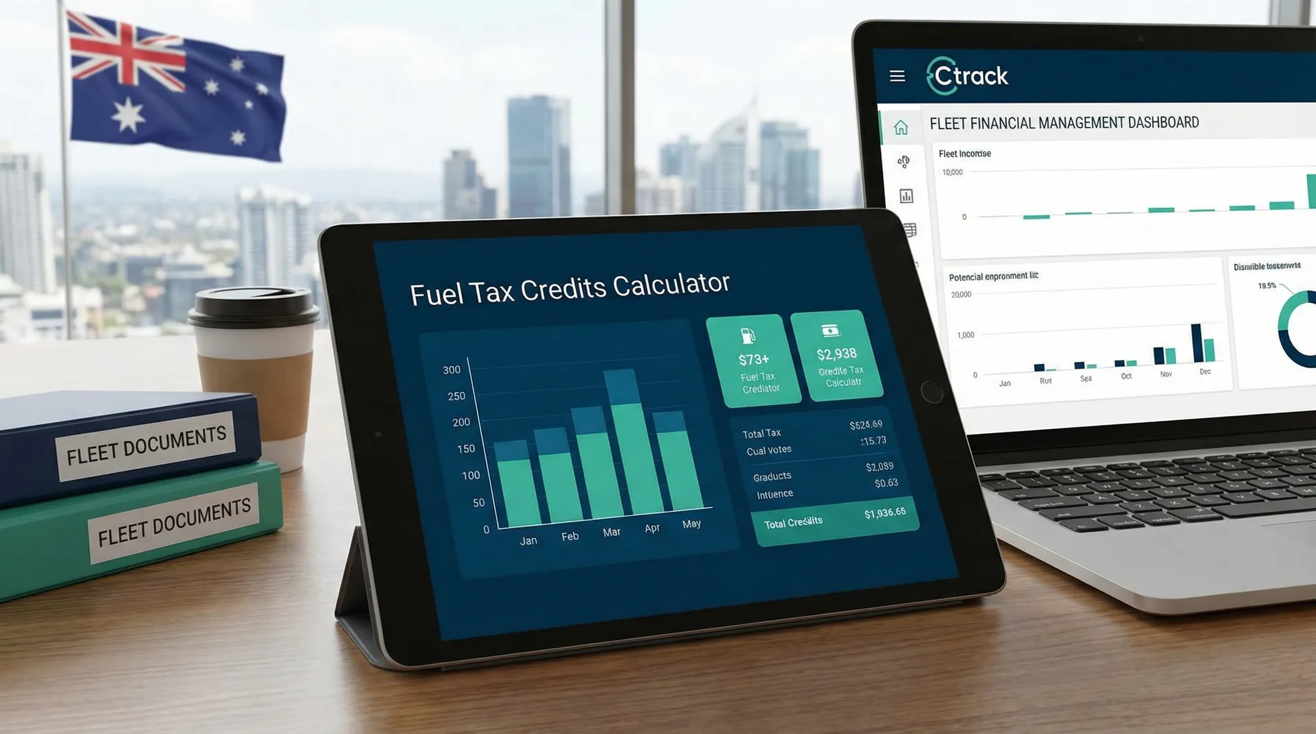 Fuel tax credits tracking solution with automated off-road distance calculation for Australian fleet operators