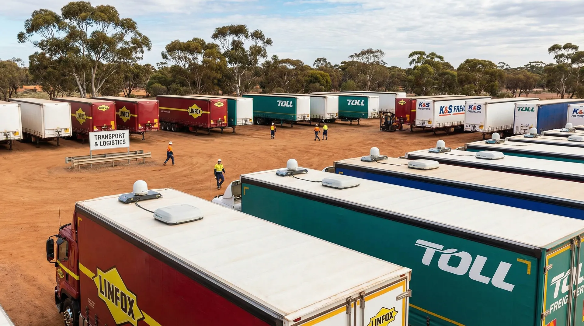 GPS trailer tracking system showing real-time location of fleet trailers and non-powered assets