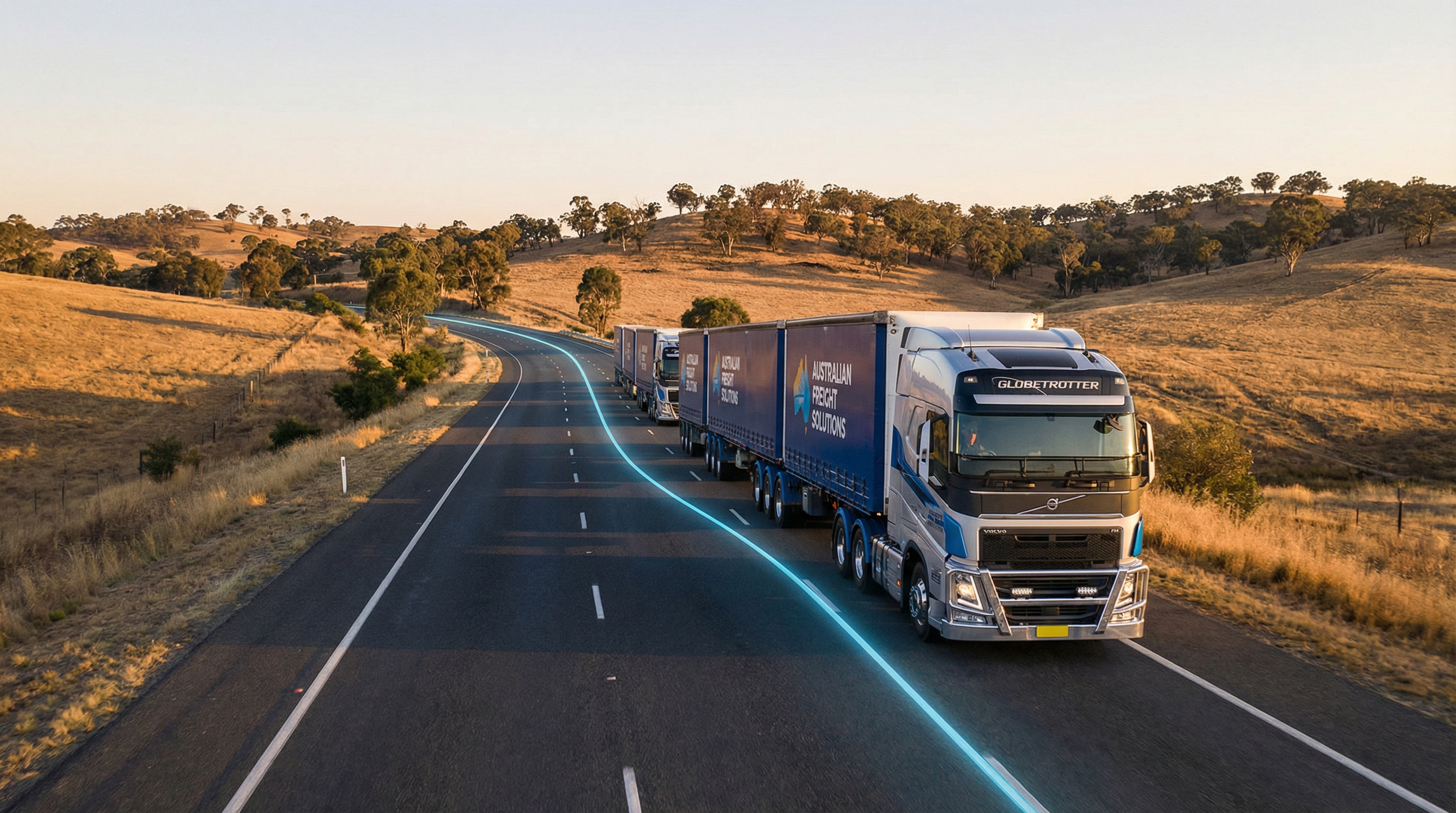 GPS truck tracking system monitoring heavy vehicle fleet across Australian highways