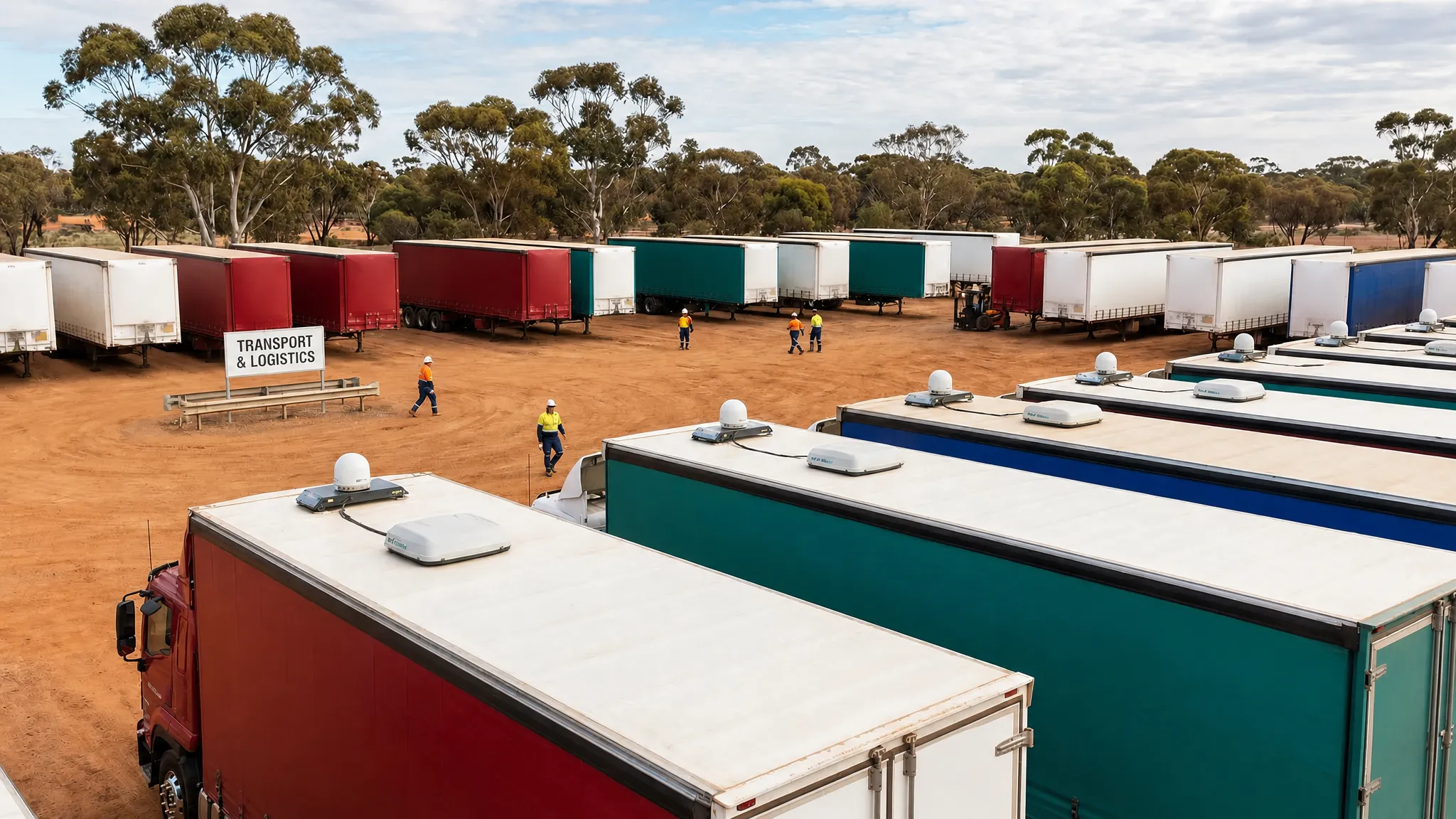 GPS trailer tracking system showing real-time location of fleet trailers and non-powered assets