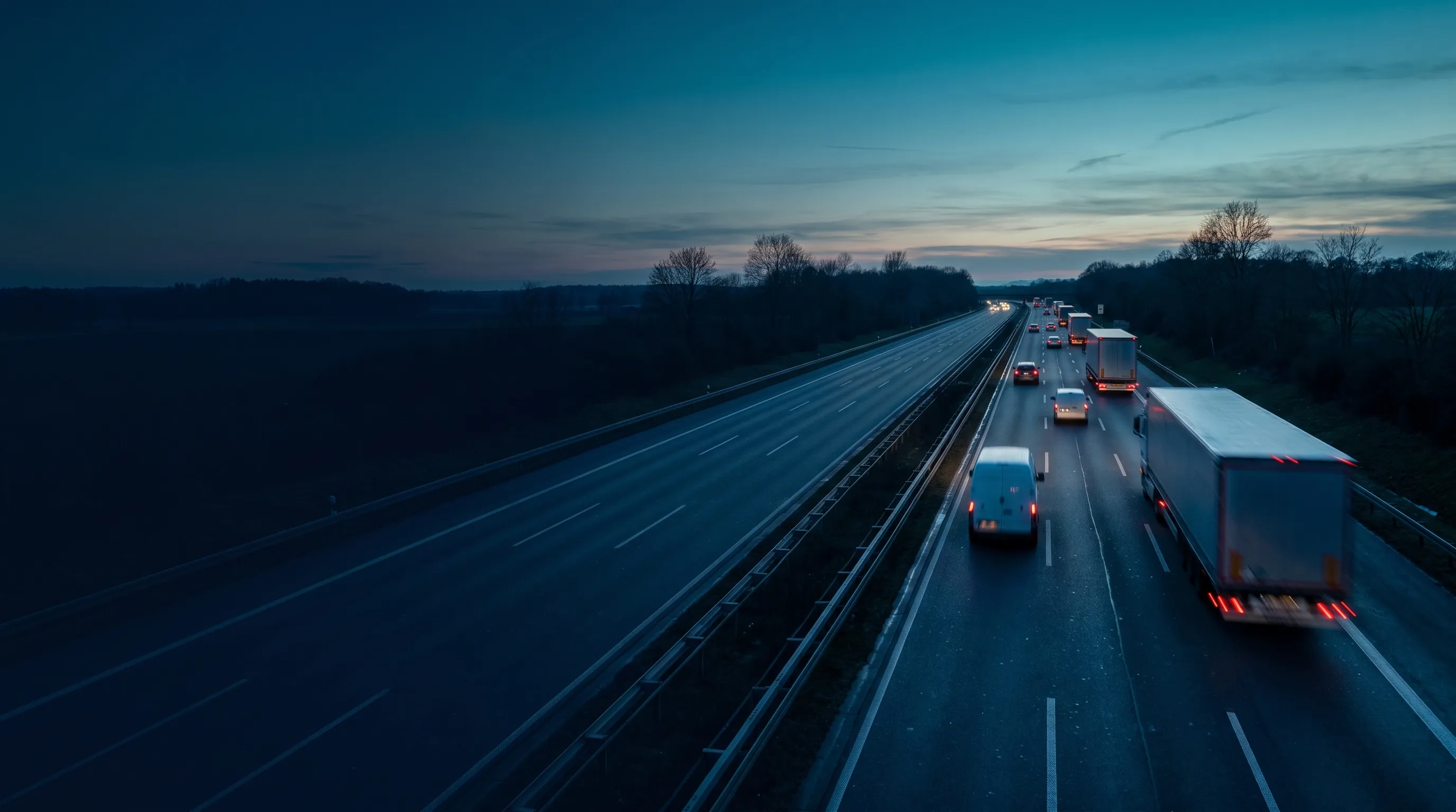 Disponent prüft Fahrzeugpositionen auf der Crystal-Plattform an einem Bildschirm im Leitstand eines deutschen Logistikbetriebs