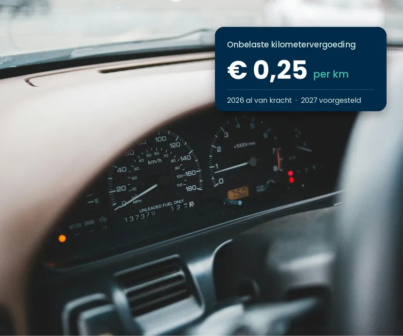 Onbelaste kilometervergoeding per kilometer