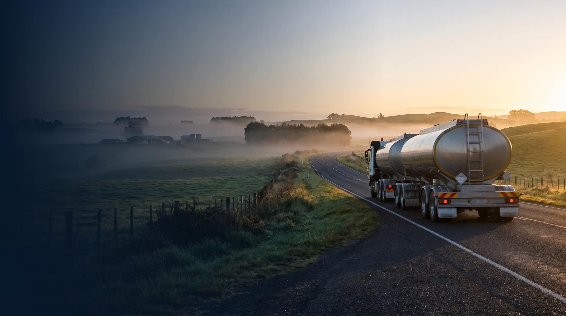 NZ commercial fleet vehicles on a state highway — trucks, vans, and utes — representing Ctrack fleet management success stories across New Zealand