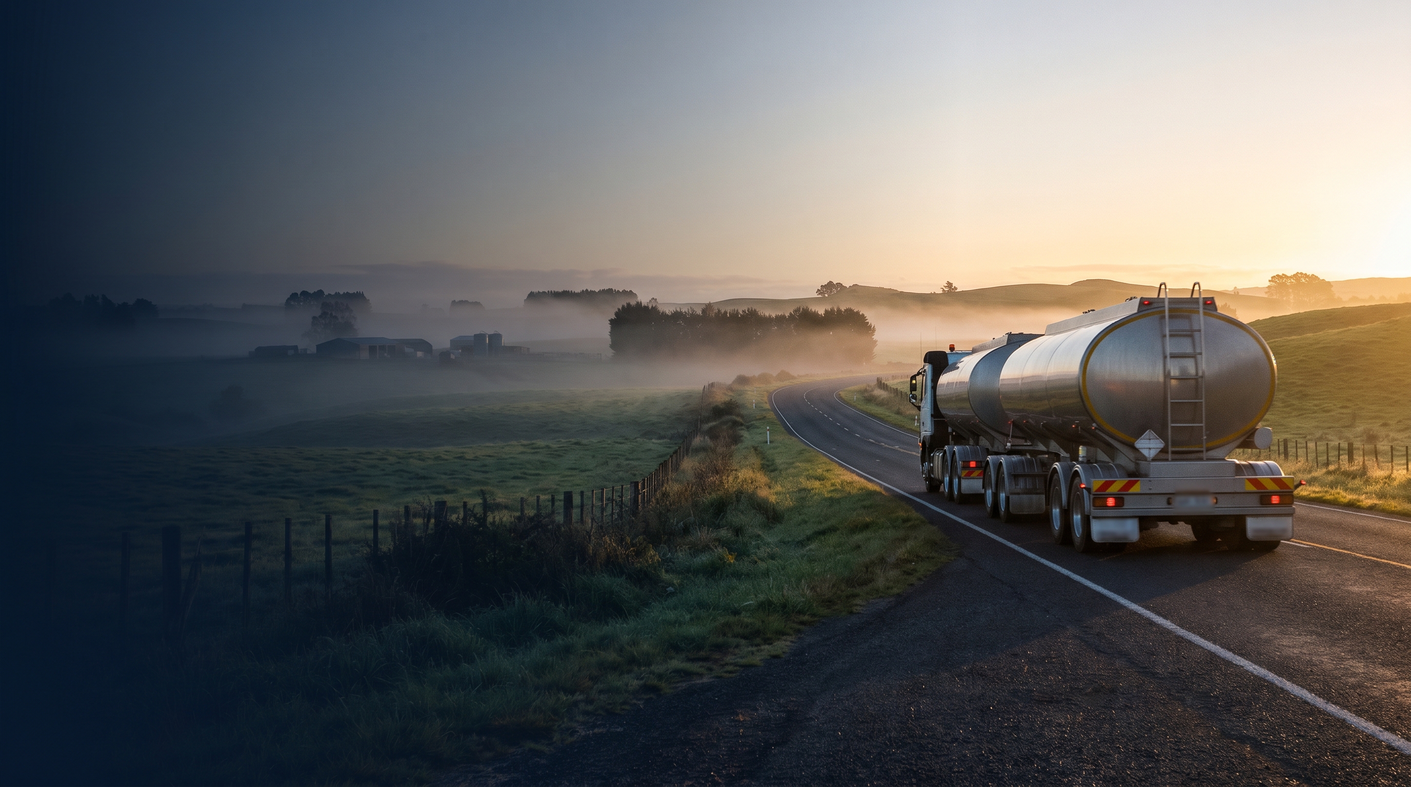 NZ commercial fleet vehicles on a state highway — trucks, vans, and utes — representing Ctrack fleet management success stories across New Zealand