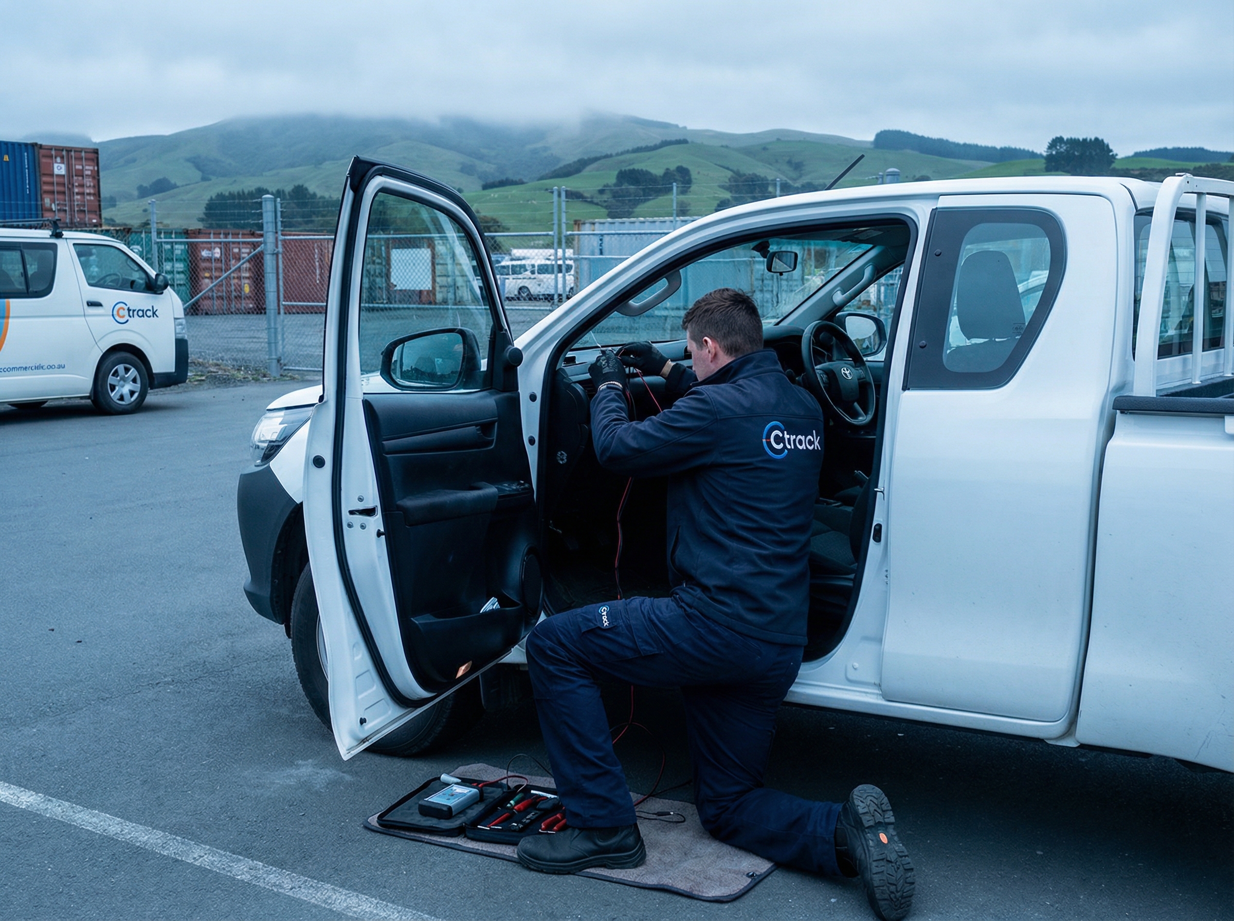 Ctrack NZ support team assisting fleet managers with GPS tracking setup and vehicle configuration